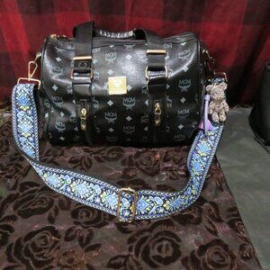 MCM Vintage🖤 🖤Big Boston Speedy Satchel German Luxury Visetos Canvas & leather